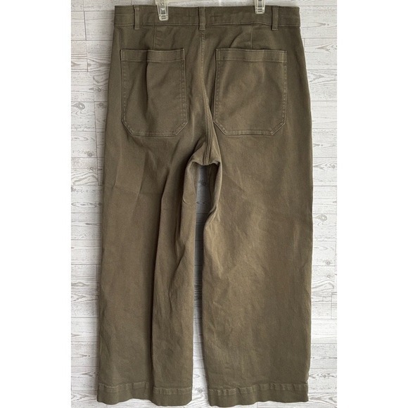 Everlane The Utility Straight-wide Leg Pants green size 12 - Picture 4 of 11